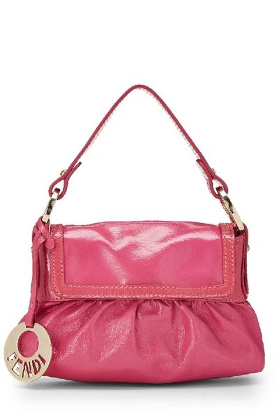 Pre-owned Fendi Pink Patent Leather Chef Mini