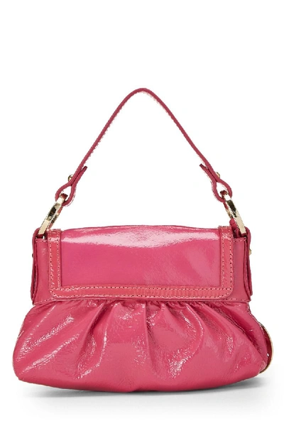 Pre-owned Fendi Pink Patent Leather Chef Mini