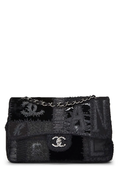 Pre-owned Chanel Black Patchwork Half Flap Jumbo