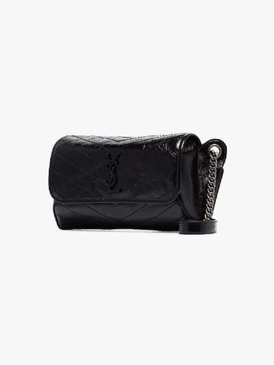 Shop Saint Laurent Black Niki Leather Cross Body Bag