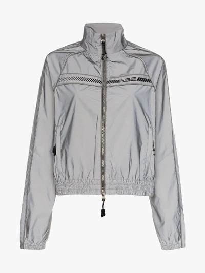 Shop Adam Selman Sport Unisex Reflective Jacket In Grey