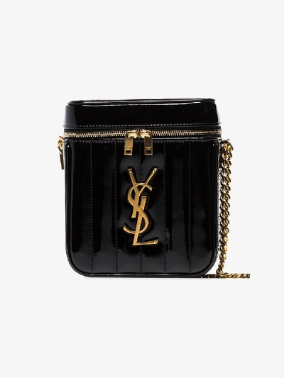 Shop Saint Laurent Vicky Zip-around Bag In Black