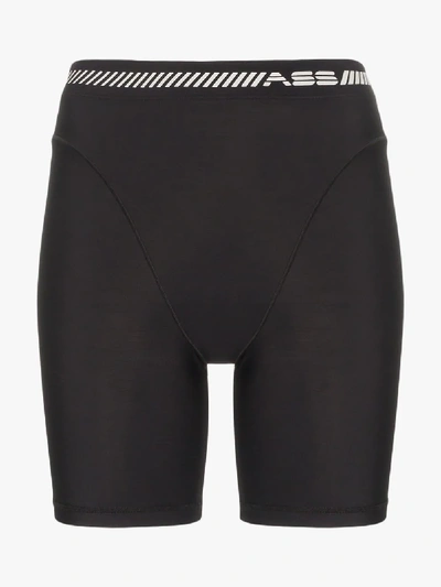 Shop Adam Selman Sport French Cut Biker Shorts In Black