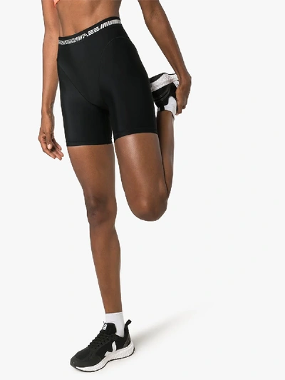 Shop Adam Selman Sport French Cut Biker Shorts In Black