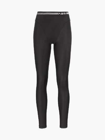 Shop Adam Selman Sport French Cut Leggings In Black