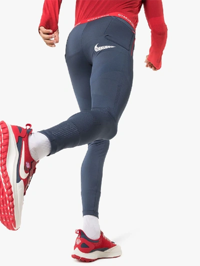 Shop Nike X Gyakusou Blue Helix Leggings