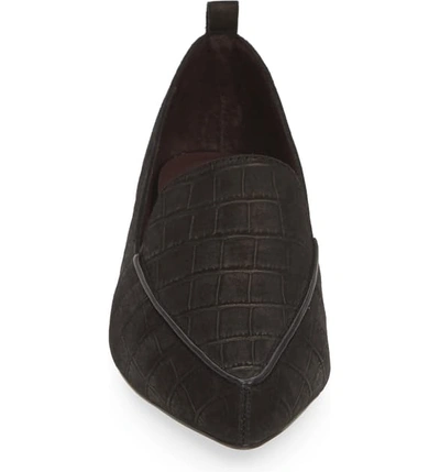 Shop Jeffrey Campbell Viona Loafer In Black Matte Croco Brown