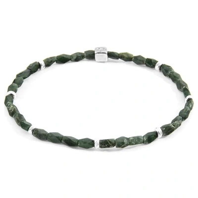 Shop Anchor & Crew Green Jade Tekapo Silver & Stone Bracelet