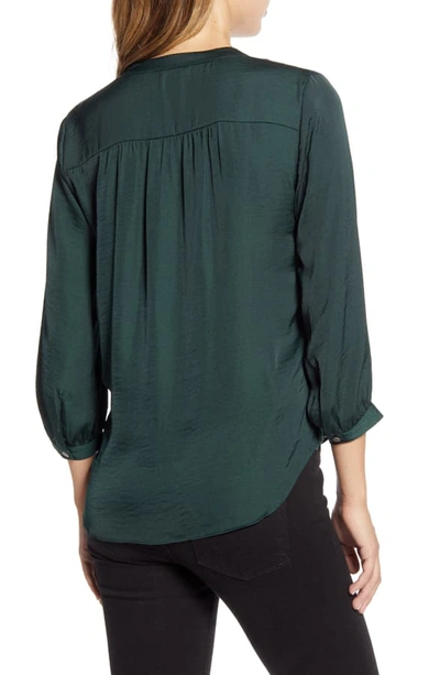 Shop Vince Camuto Rumple Fabric Blouse In Dk Willow