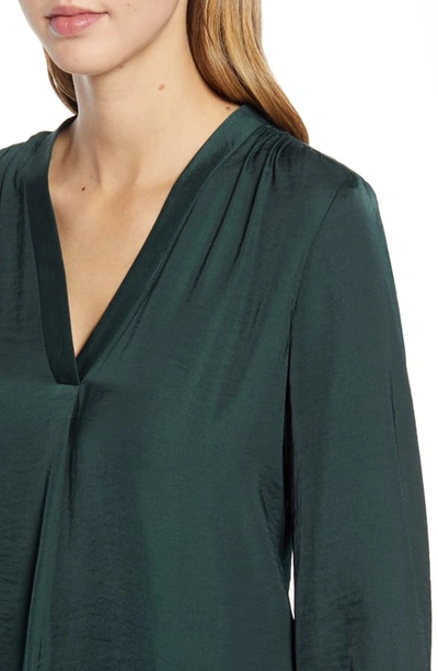 Shop Vince Camuto Rumple Fabric Blouse In Dk Willow