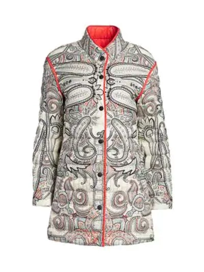 Shop Etro Women's Paisley Puffer Jacket In Neutral