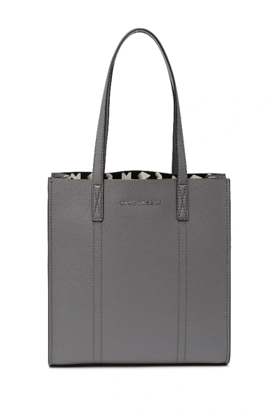 Shop Marc Jacobs Repeat Leather Tote In Shadey Grey