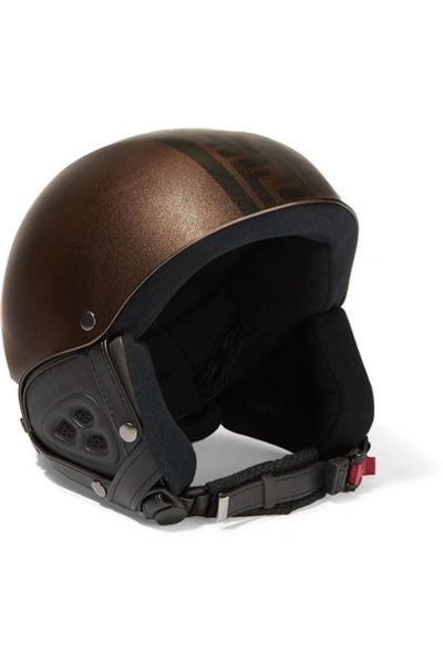 Shop Fendi Printed Ski Helmet In Bronze