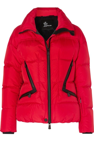 Shop Moncler Dixence Quilted Down Ski Jacket In Red