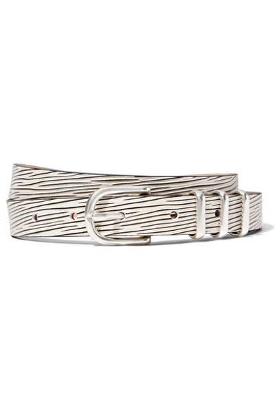 Shop Rag & Bone Jet Embossed Leather Belt In White