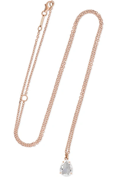 Shop Anita Ko 18-karat Rose Gold Diamond Necklace