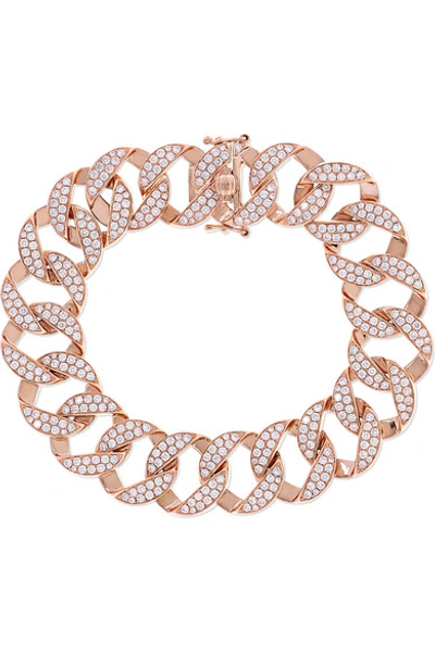 Shop Anita Ko 18-karat Rose Gold Diamond Bracelet