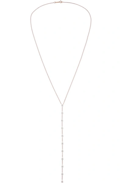 Shop Anita Ko 18-karat Rose Gold Diamond Necklace