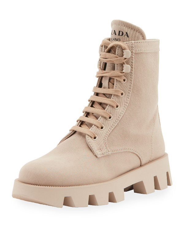 lugged combat boot prada