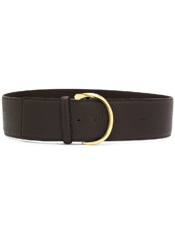 Orciani High Waisted Leather Belt In Brown | ModeSens