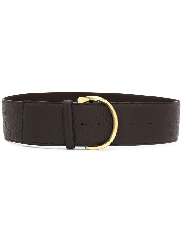 Orciani High Waisted Leather Belt In Brown ModeSens
