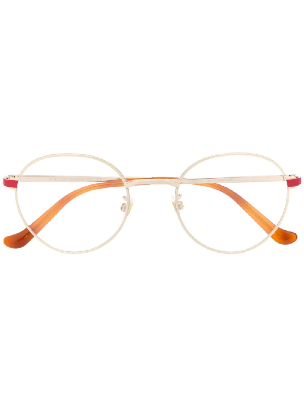 gucci gold frame glasses