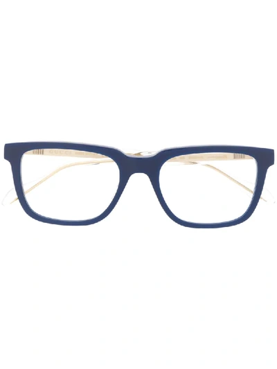 Shop Gucci Square Frame Glasses In Blue
