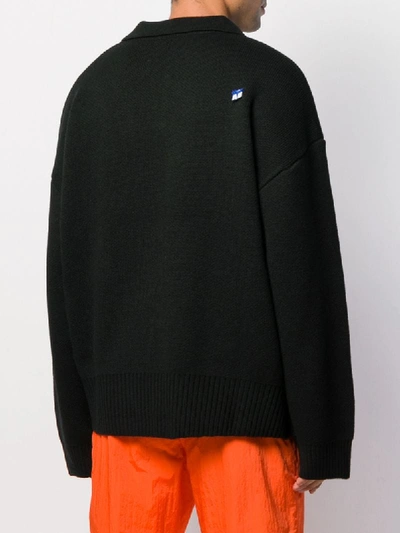 Shop Ader Error Button Down Sweater In Black