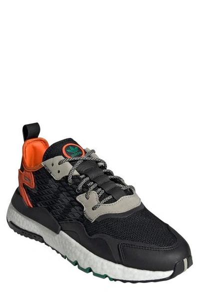 Shop Adidas Originals Nite Jogger Sneaker In Core Black/ Grey Six/ Orange