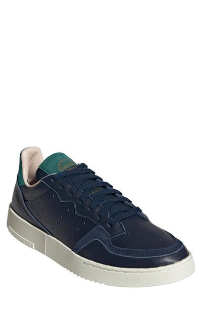 Shop Adidas Originals Supercourt Sneaker In Collegiate Navy/ Green