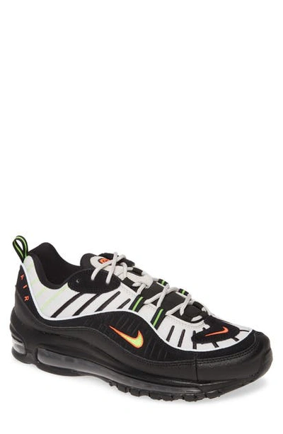 Shop Nike Air Max 98 Sneaker In Platinum Tint/ Black/ Green