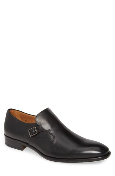 Shop Mezlan Foggia Monk Strap Shoe In Black