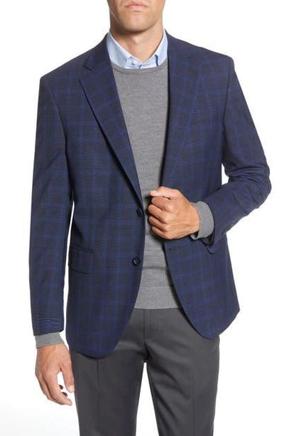 Shop Peter Millar Flynn Classic Fit Windowpane Wool Sport Coat In Blue