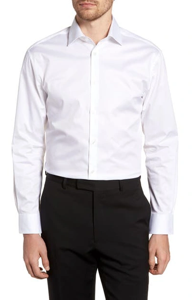 Shop John Varvatos Slim Fit Stretch Solid Dress Shirt In White