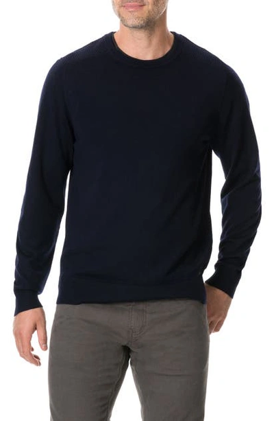 Shop Rodd & Gunn Hawtrey Regular Fit Crewneck Wool Sweater In Ink
