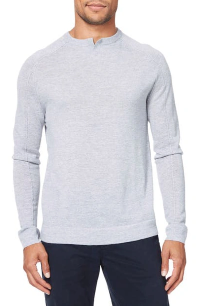 Shop Good Man Brand Mvp Slim Fit Notch Neck Wool Sweater In Silver