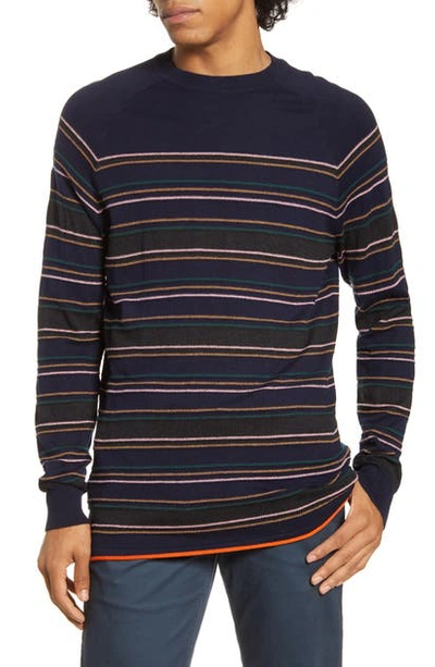 Shop Scotch & Soda Regular Fit Stripe Crewneck Sweater In Combo B