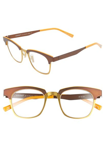 Shop Eyebobs Al A. Carte 47mm Reading Glasses In Brown/ Orange