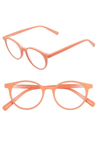 Shop Eyebobs Case Closed 49mm Round Reading Glasses In Orange Matte