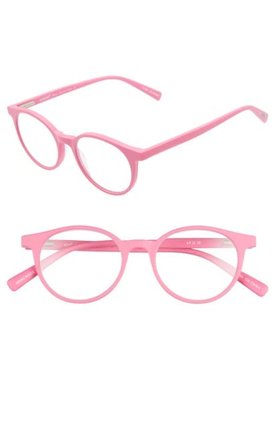 Shop Eyebobs Case Closed 49mm Round Reading Glasses In Pink Matte