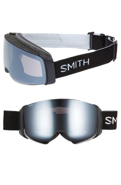 Shop Smith 4d Mag 205mm Special Fit Snow Goggles - Black/ Grey