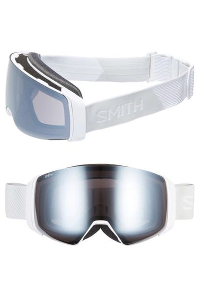 Shop Smith 4d Mag 205mm Special Fit Snow Goggles - White Vapor/ Grey