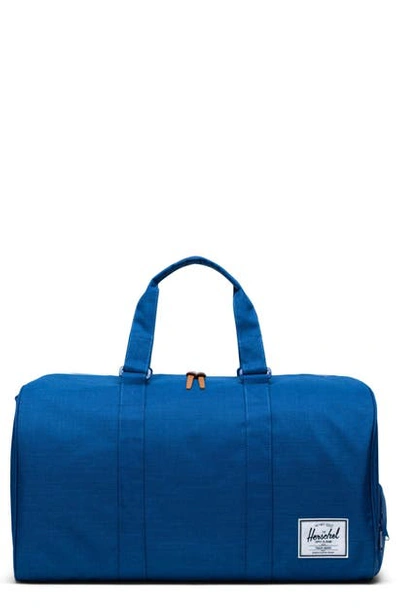 Shop Herschel Supply Co Novel Duffle Bag In Monaco Blue Crosshatch