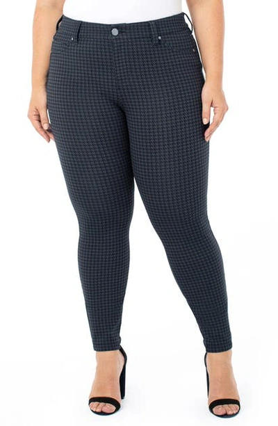 Shop Liverpool Madonna Houndstooth Check Skinny Pants In Night Sky Blue