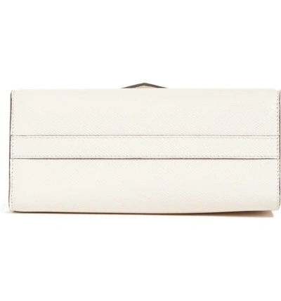 Shop Prada Monochrome Saffiano Leather Shoulder Bag In Bianco