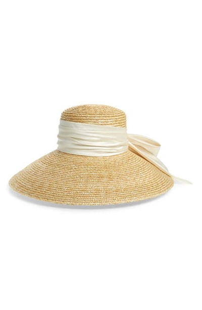 Shop Eugenia Kim Mirabel Straw Hat In Natural/ White