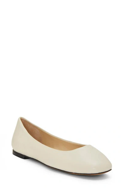 Shop Vince Camuto Bicanna Flat In Warm White Leather