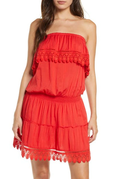 Shop Melissa Odabash Joy Cover-up Dress In Red