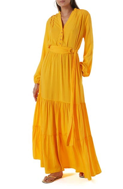 Shop Melissa Odabash Sonja Cover-up Maxi Dress In Apricot