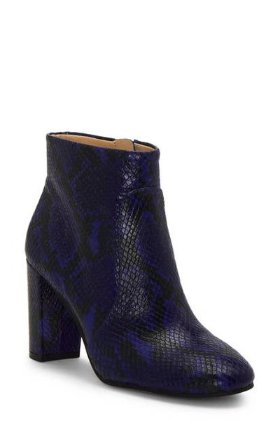 Shop Vince Camuto Sanstan Bootie In Dark Midnight Leather